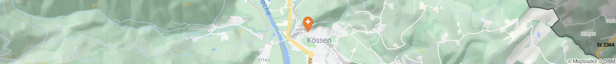 Kartendarstellung des Standorts für Klobenstein-Apotheke in 6345 Kössen